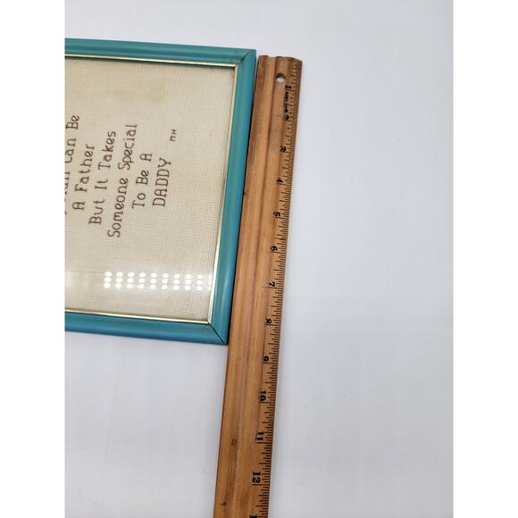 Vintage Framed Statement "Special Daddy" Cross Stitch Wall Hang Home Accessory - Picture 5 of 5